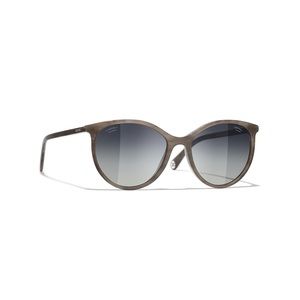 Chanel 5448 grey horn pantos polarized sunglasses